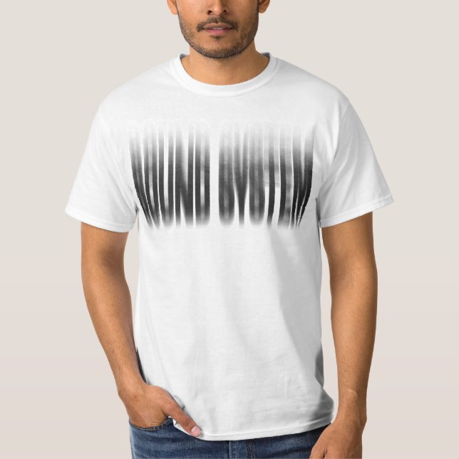 Sound System Blurred Effect Typography Reggae T-Shirt (Front)