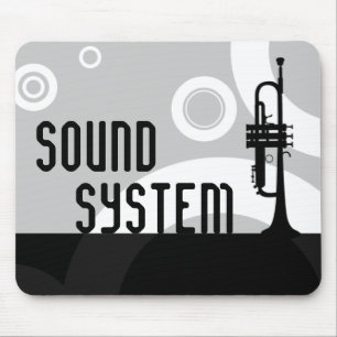 sound system trumpet rings mouse mat