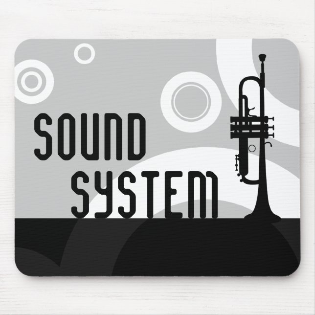 sound system trumpet rings mouse mat (Front)