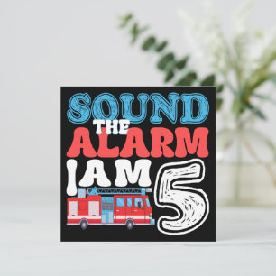 Sound The Alarm I'm 5 Funny 5th Birthday Kids