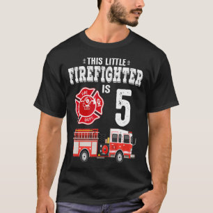 Sound The Alarm I'm 5 Funny Future Firefighter Bir T-Shirt