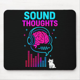 Sound Thoughts Stoic Philosophy Minimalist Slogan  Mouse Mat