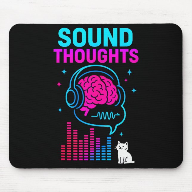 Sound Thoughts Stoic Philosophy Minimalist Slogan  Mouse Mat (Front)