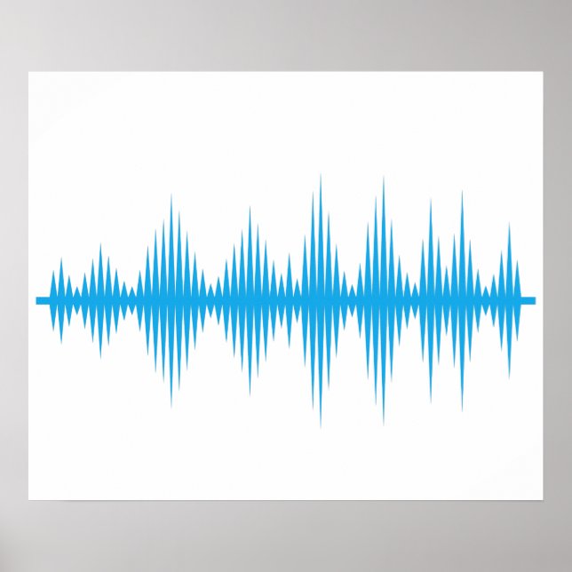 Sound wave art gift for her / him poster (Front)