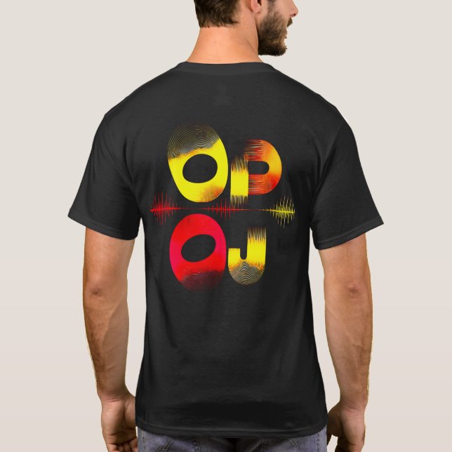 Sound Wave Audio Visualisation Music Frequency Art T-Shirt (Back)