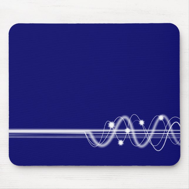 Sound Wave - Dark Blue Mouse Mat (Front)