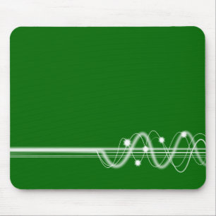 Sound Wave - Dark Grass Green Mouse Mat