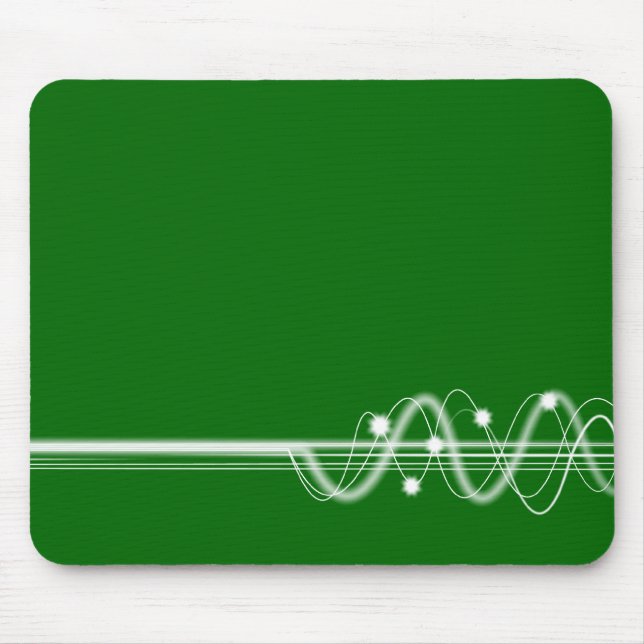 Sound Wave - Dark Grass Green Mouse Mat (Front)