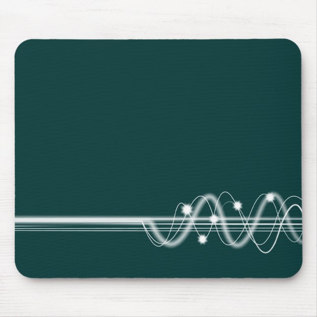 Sound Wave - Dark Green Mouse Mat (Front)