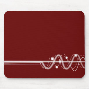 Sound Wave - Dark Maroon Mouse Mat