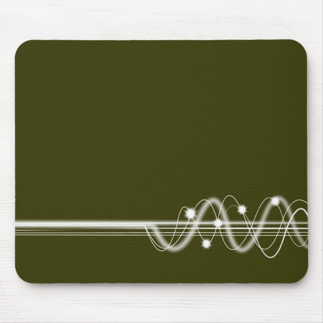 Sound Wave - Dark Olive Mouse Mat (Front)