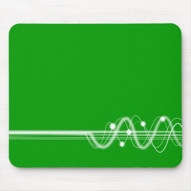 Sound Wave - Grass Green Mouse Mat (Front)