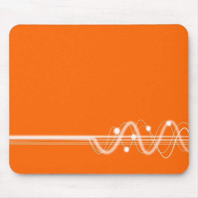 Sound Wave - Orange Mouse Mat (Front)