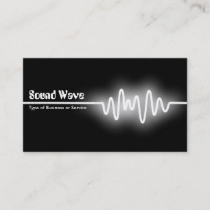 Sound Wave - White and Black Business Card