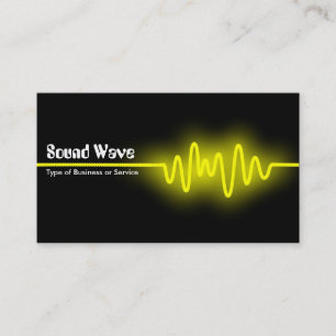 Sound Wave - Yellow and Black Business Card