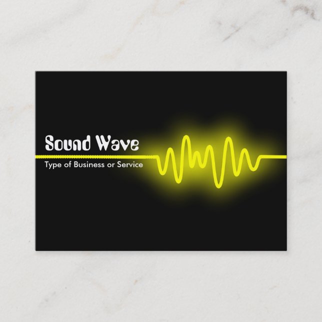 Sound Wave - Yellow and Black Business Card (Front)