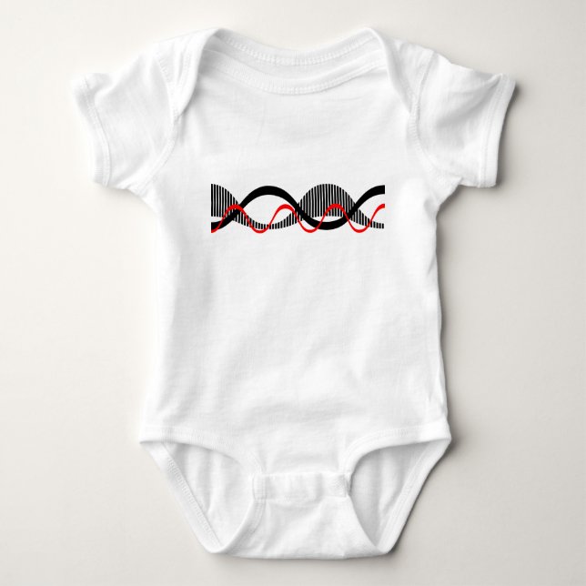 Sound Waves Baby Bodysuit (Front)