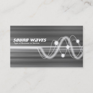 Sound Waves - Brushed Metal Texture Business Card