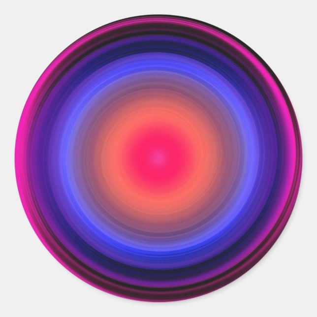 Sound Waves Cycles Voice Waving Liquid Light Vibes Classic Round Sticker (Front)