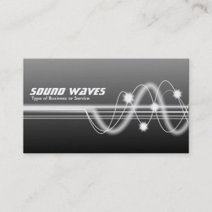 Sound Waves - Grey Shaded Business Card