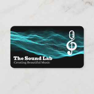 Sound Waves Music Sound Note Logo Business Card