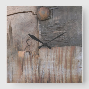 Sound Wood I Square Wall Clock