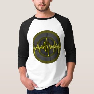Sound Yellow Dark Round t-shirt 3/4 sleeve raglan
