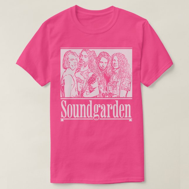 Soundgarden 90s Retro White T-Shirt (Design Front)
