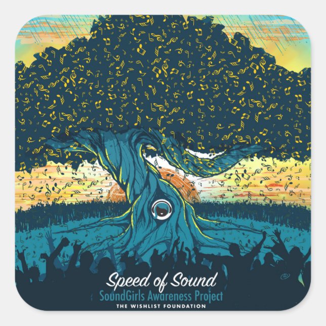 SoundGirls Awareness Project: Square Stickers (6) (Front)