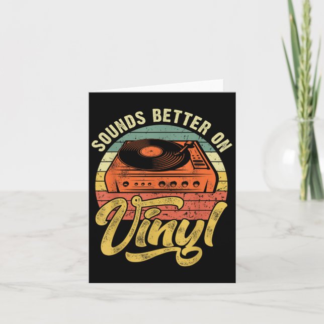 Sounds Better On Vinyl - Music Lover Disc Records  Card (Front)