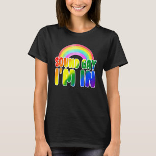 Sounds Gay I m In With Rainbow Flag For Pride Mont T-Shirt