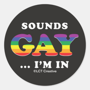 Sounds Gay... I'm In Classic Round Sticker