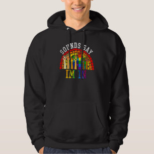 Sounds Gay I'm In Lgbt Gay Pride Transgender Rainb Hoodie