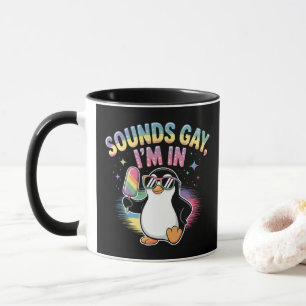 Sounds Gay I'm In Pride Month Design - Penguin Mug