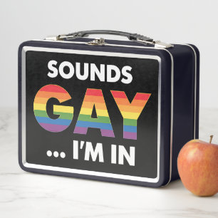 Sounds Gay I'm Rainbow LGBTQ Pride Metal Lunch Box