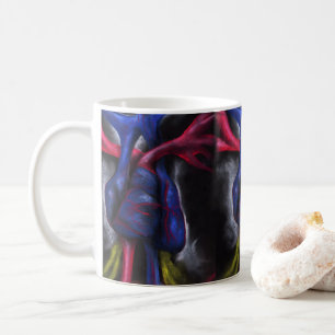 Sounds Of A Blue Heart Anatomical Science Art Coffee Mug