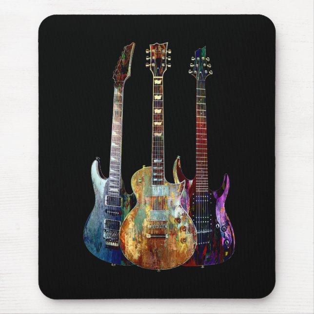 Sounds of music. Colorful guitar Mouse Mat (Front)