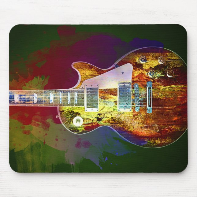 Sounds of music. Colourful guitar Mouse Mat (Front)