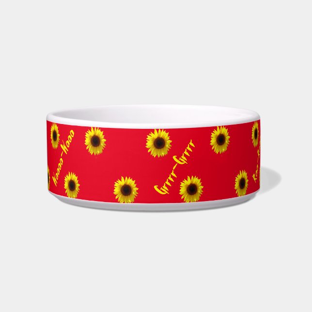 Sounds of my Dog - Sunflower Pet Bowl (Left)