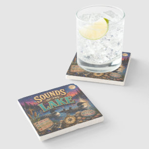 Sounds of the Lake Stone Coaster