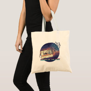 Sounds of the Past Retro 80s Cassette Tape Music  Tote Bag