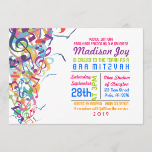 SOUNDS OF THE TORAH Bat Bar Mitzvah Invitation