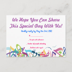 SOUNDS OF THE TORAH Bat Bar Mitzvah Reply Card