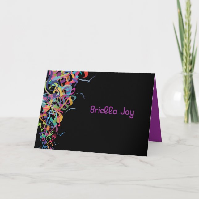 SOUNDS OF THE TORAH Bat Bar Mitzvah Thank you card (Front)