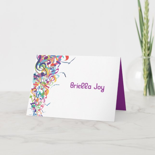 SOUNDS OF THE TORAH Bat Bar Mitzvah Thank you card (Front)