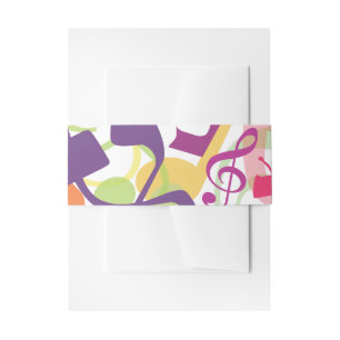 SOUNDS OF THE TORAH Bat Bar Mitzvah Wrap Band Invitation Belly Band