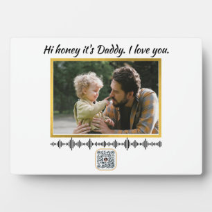 Soundwave Art QR Code - Custom Voice Recording Plaque