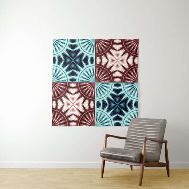 Soundwave Cross 2 Grid Tapestry (In Situ)