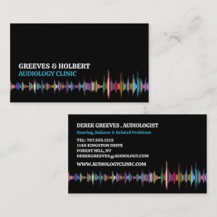 Soundwave Design, Audiologist, Audiology Clinic Business Card