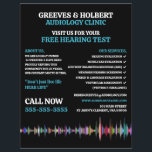 Soundwave Design, Audiologist, Audiology Clinic Flyer<br><div class="desc">Soundwave Design,  Audiologist,  Audiology Clinic Advertising Flyers By The Business Card Store.</div>